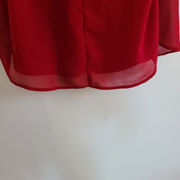 Xxs Le Chateau Deep Red Sleevless Top - Picture 4 of 5